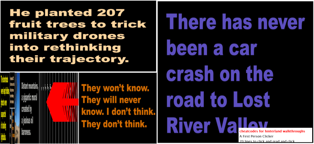 Colorful text fills the dark display of squares outlined in white.